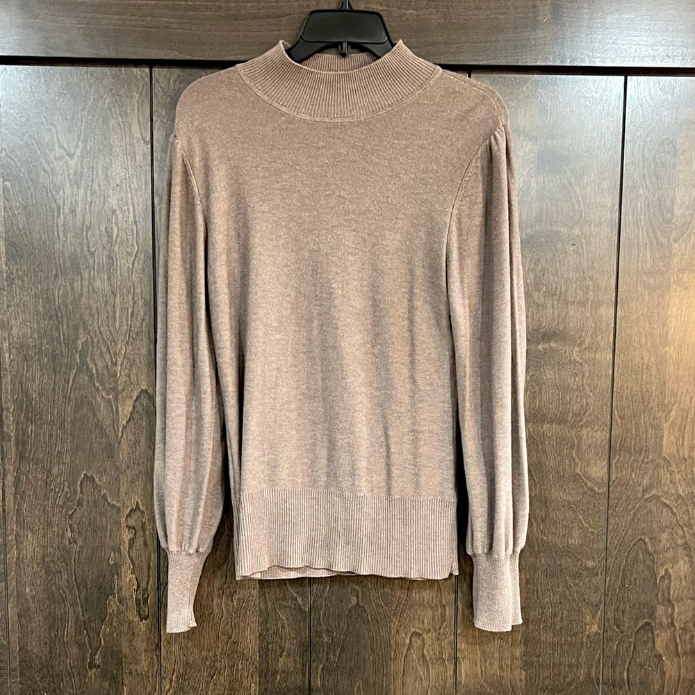 RACHEL ZOE Womens Mock Neck Pullover Sweater Career Casual Cottage Size Large